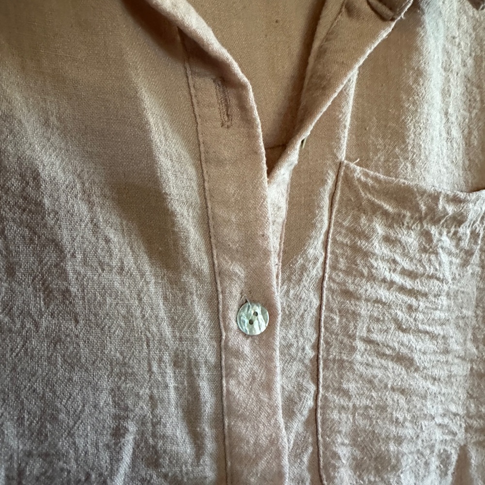 Baby pink button down